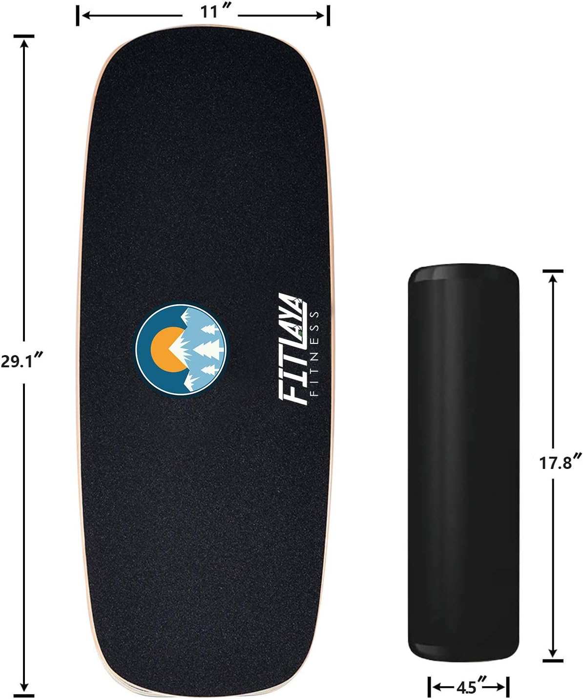 Balance Board Trainer Wooden Training Equipment for Fitness Workout, Hockey‎, Skateboarding, Surfing and Snowboarding