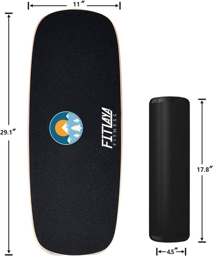 Balance Board Trainer Wooden Training Equipment for Fitness Workout, Hockey‎, Skateboarding, Surfing and Snowboarding
