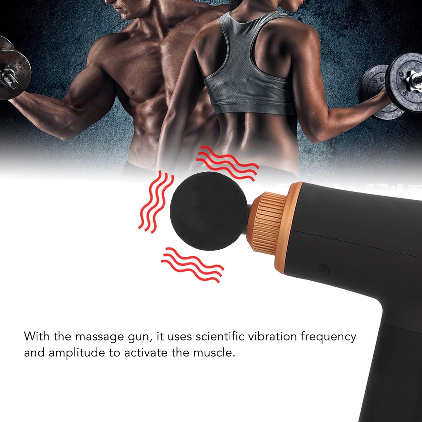Massage Gun Replacement Heads Electric Rolling Massager Attachment Head, Deep Tissue Percussion Muscle Massage for Electric Muscle Massage (2.4In Big Ball Head)