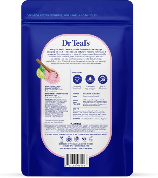 Epsom Salt Magnesium Soak, Restore & Replenish with Pink Himalayan Salt, 3 lbs