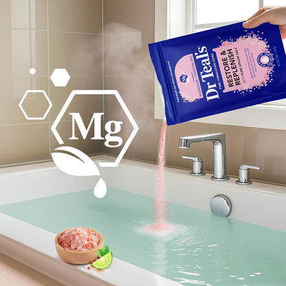 Epsom Salt Magnesium Soak, Restore & Replenish with Pink Himalayan Salt, 3 lbs
