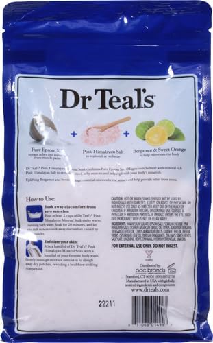 Epsom Salt Magnesium Soak, Restore & Replenish with Pink Himalayan Salt, 3 lbs