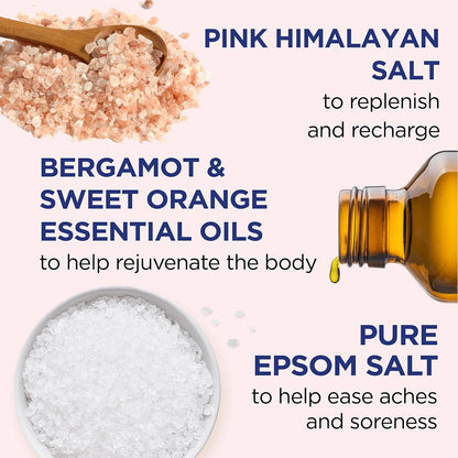Epsom Salt Magnesium Soak, Restore & Replenish with Pink Himalayan Salt, 3 lbs