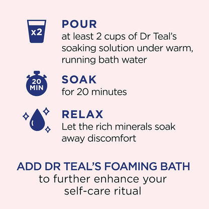 Epsom Salt Magnesium Soak, Restore & Replenish with Pink Himalayan Salt, 3 lbs