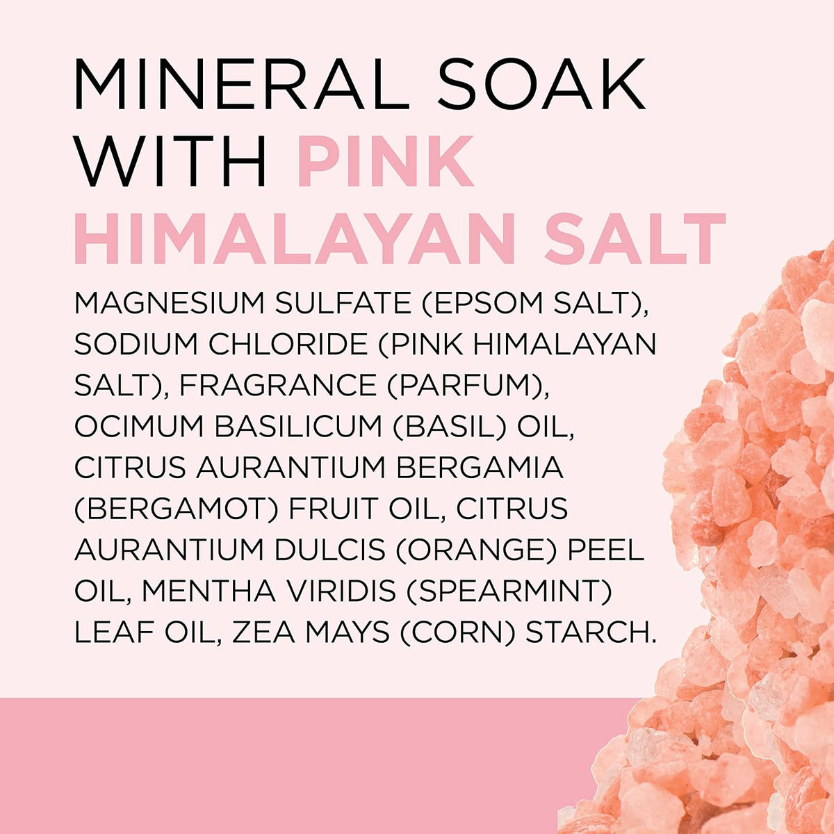 Epsom Salt Magnesium Soak, Restore & Replenish with Pink Himalayan Salt, 3 lbs