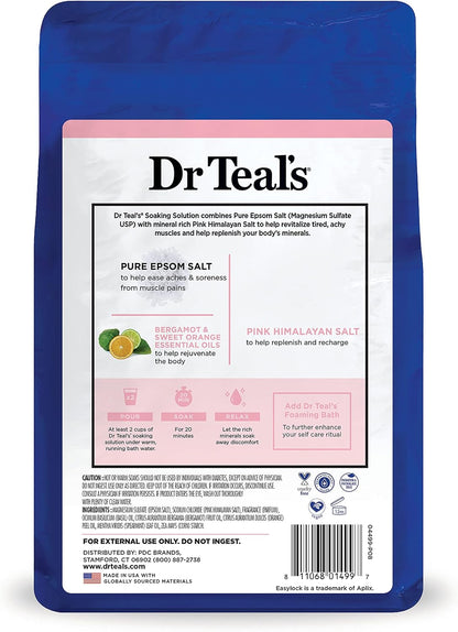 Epsom Salt Magnesium Soak, Restore & Replenish with Pink Himalayan Salt, 3 lbs