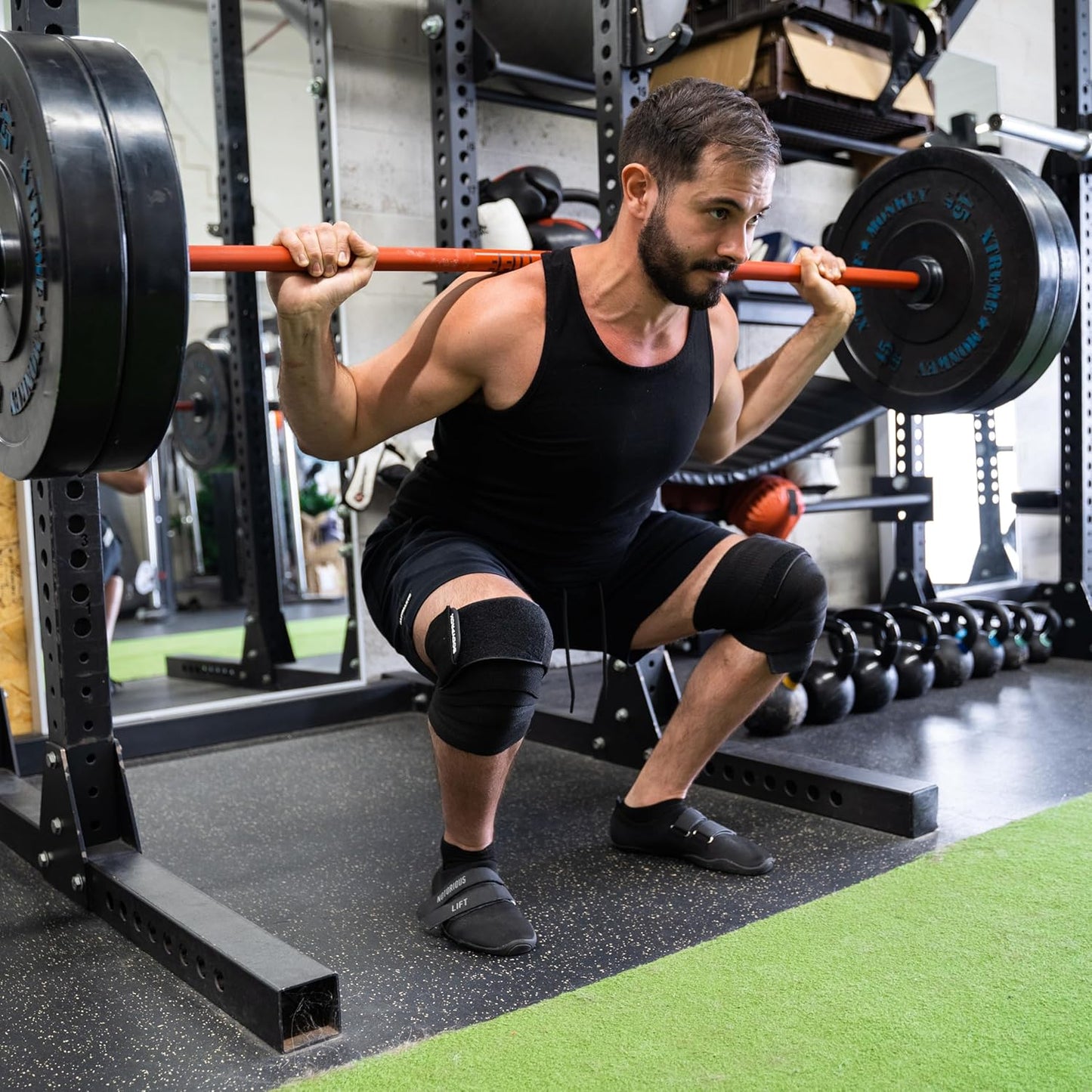 Knee Wrap 2 Pack for Squats, Weightlifting, Powerlifting, Leg Press, and Cross Training, Knee Support for Men and Women