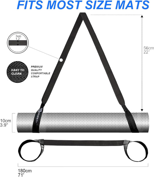 [MAT NOT Included] Yoga Mat Sling, Yoga Mat Straps for Carrying, Easy-Cinch Yoga Mat Holder Strap