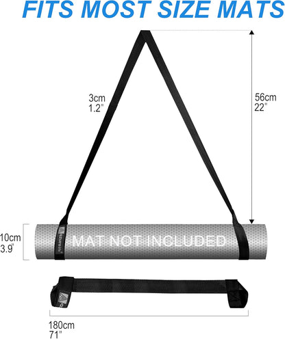 [MAT NOT Included] Yoga Mat Sling, Yoga Mat Straps for Carrying, Easy-Cinch Yoga Mat Holder Strap