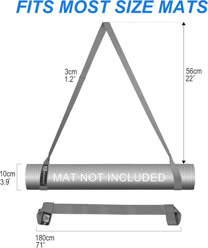 [MAT NOT Included] Yoga Mat Sling, Yoga Mat Straps for Carrying, Easy-Cinch Yoga Mat Holder Strap