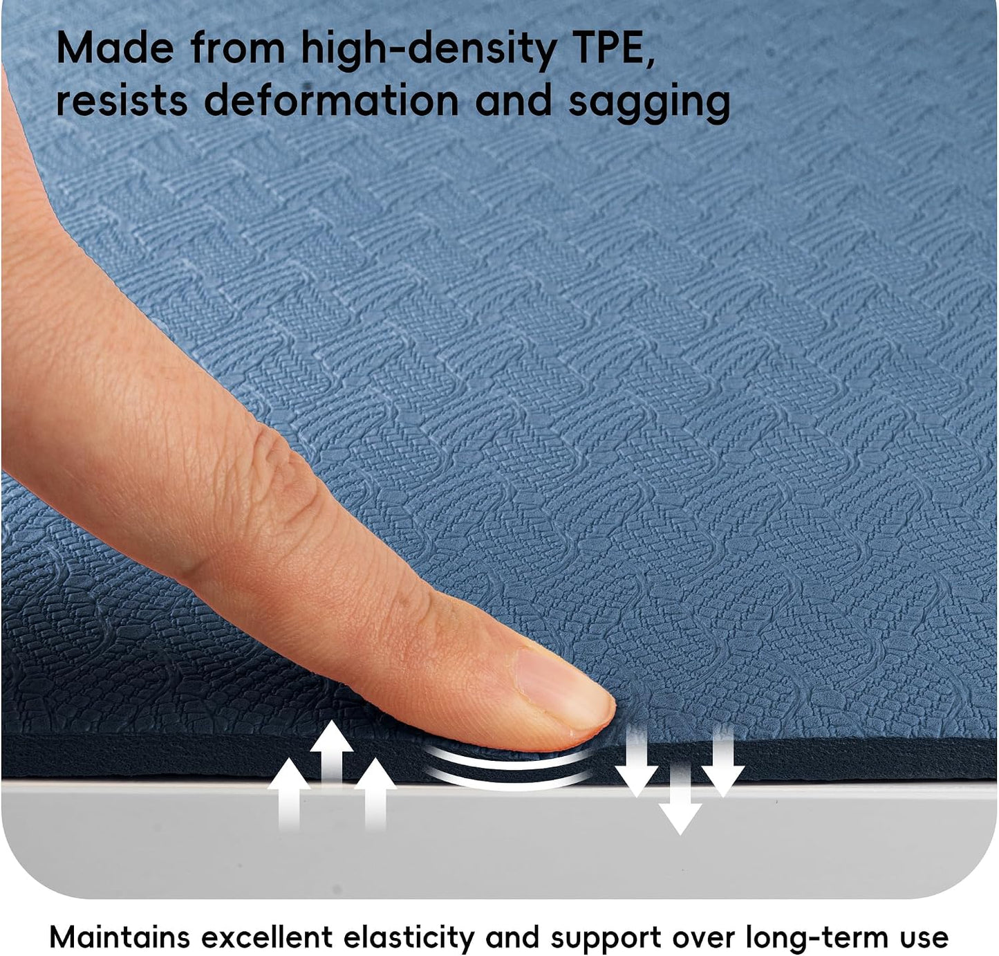 Extra Wide Yoga Mat 72" x 32", 6mm Non Slip TPE Exercise Mat with Carrying Strap, Large Workout Mat for Yoga, Pilates, Stretching, HIIT & Home Gym