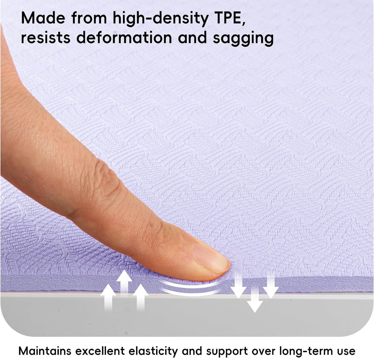 Extra Wide Yoga Mat 72" x 32", 6mm Non Slip TPE Exercise Mat with Carrying Strap, Large Workout Mat for Yoga, Pilates, Stretching, HIIT & Home Gym