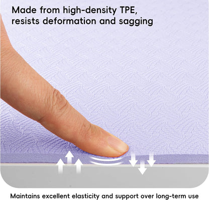 Extra Wide Yoga Mat 72" x 32", 6mm Non Slip TPE Exercise Mat with Carrying Strap, Large Workout Mat for Yoga, Pilates, Stretching, HIIT & Home Gym