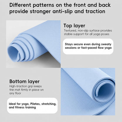 Extra Wide Yoga Mat 72" x 32", 6mm Non Slip TPE Exercise Mat with Carrying Strap, Large Workout Mat for Yoga, Pilates, Stretching, HIIT & Home Gym