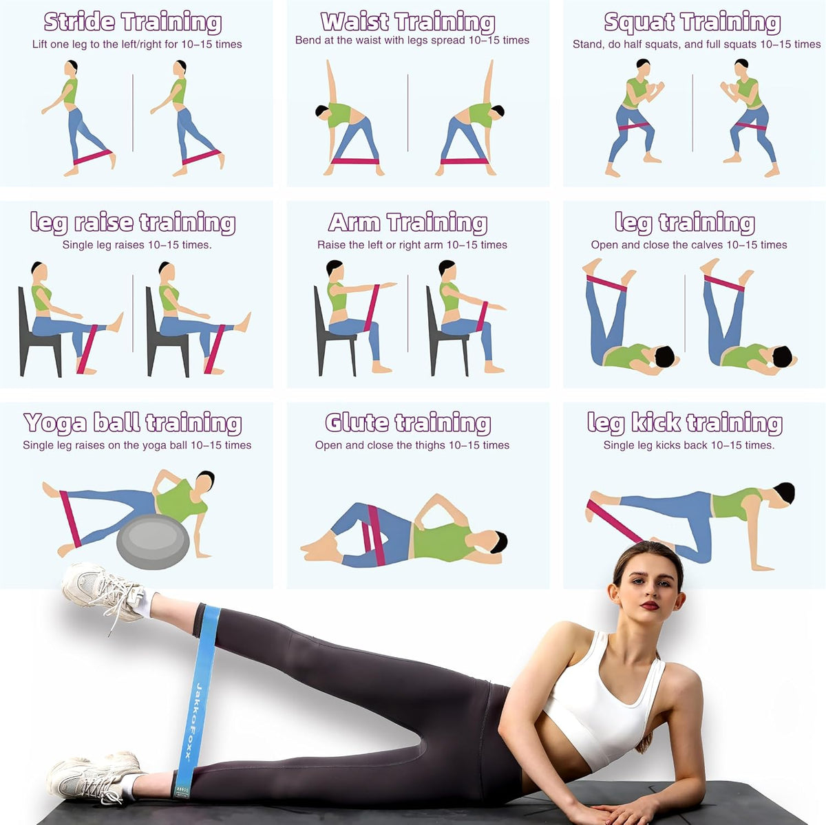 Resistance Loop Exercise Bands, Resistance Bands Exercise Bands for Home Fitness, Stretching, Strength Training, Physical Therapy,Elastic Workout Bands for Women Men Kids, Set of 5