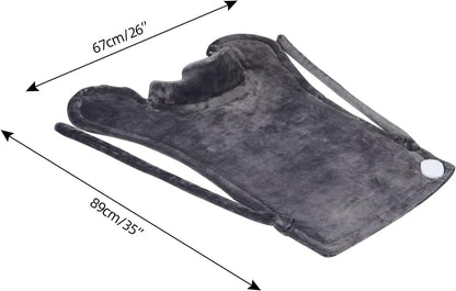 19" x 24" Weighted Neck&Shoulder Heating Pad, 2.5lbs with 12 Temperature Settings&Countdown Timer,Pain Relief for Neck/Shoulders/Menstrual Pain(Dark Gray)