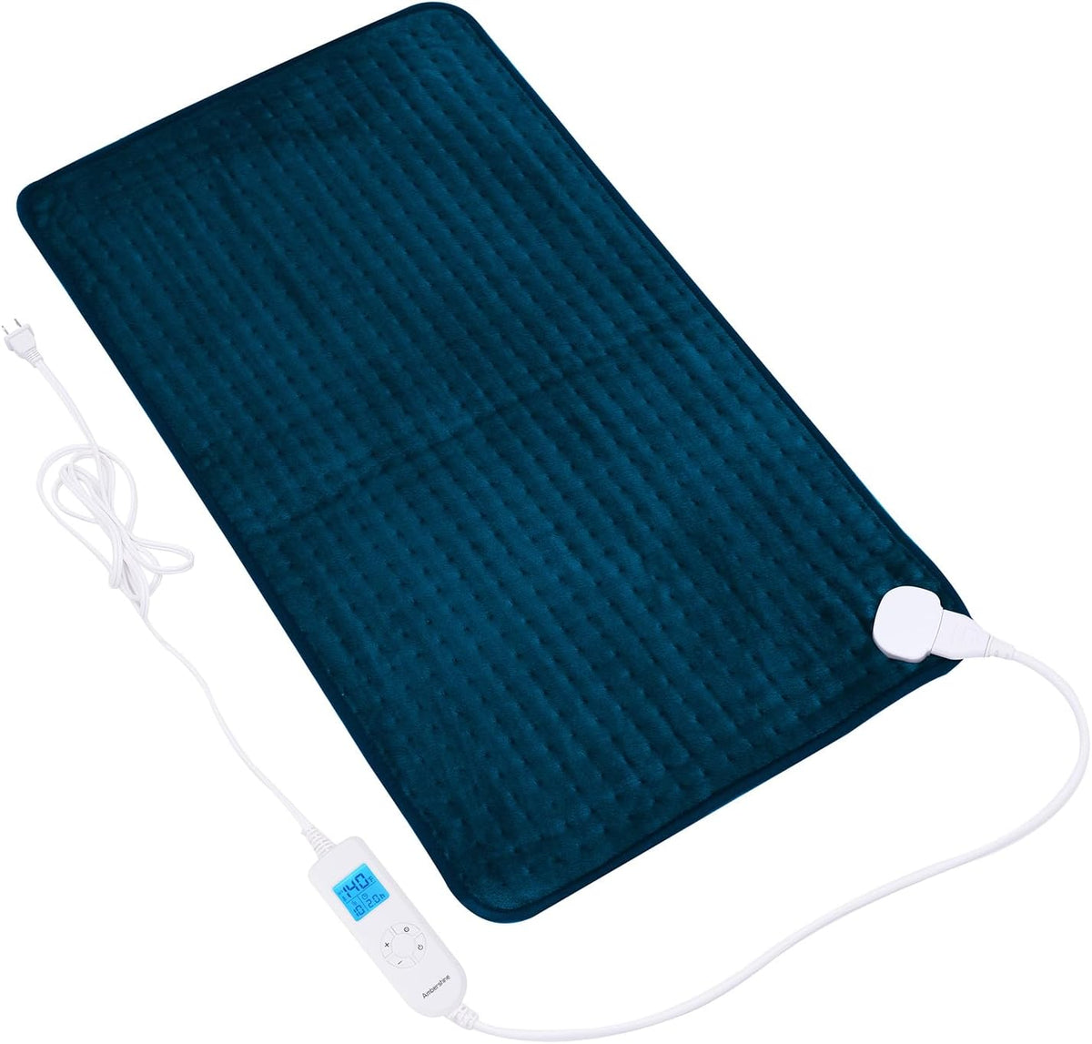 19" x 24" Weighted Neck&Shoulder Heating Pad, 2.5lbs with 12 Temperature Settings&Countdown Timer,Pain Relief for Neck/Shoulders/Menstrual Pain(Dark Gray)