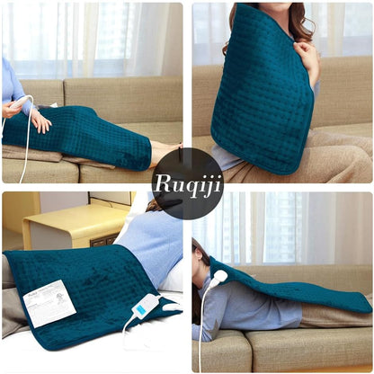 19" x 24" Weighted Neck&Shoulder Heating Pad, 2.5lbs with 12 Temperature Settings&Countdown Timer,Pain Relief for Neck/Shoulders/Menstrual Pain(Dark Gray)