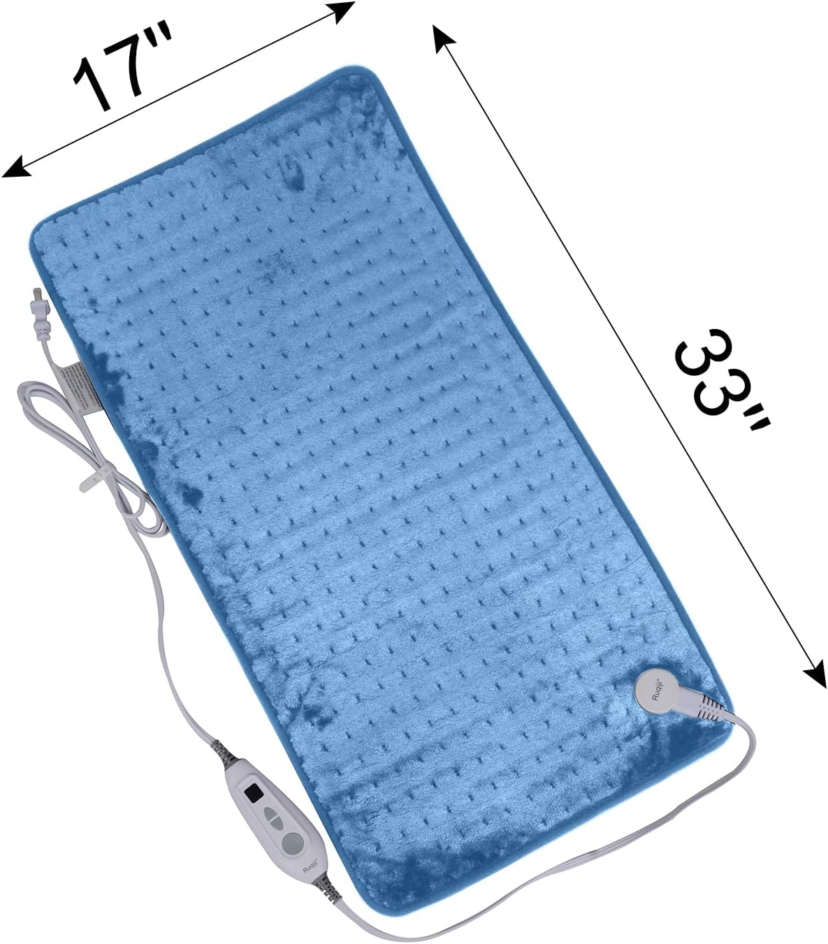 19" x 24" Weighted Neck&Shoulder Heating Pad, 2.5lbs with 12 Temperature Settings&Countdown Timer,Pain Relief for Neck/Shoulders/Menstrual Pain(Dark Gray)