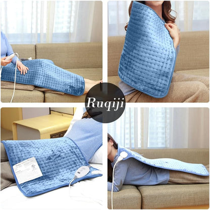 19" x 24" Weighted Neck&Shoulder Heating Pad, 2.5lbs with 12 Temperature Settings&Countdown Timer,Pain Relief for Neck/Shoulders/Menstrual Pain(Dark Gray)