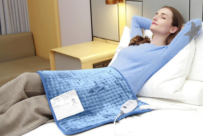 19" x 24" Weighted Neck&Shoulder Heating Pad, 2.5lbs with 12 Temperature Settings&Countdown Timer,Pain Relief for Neck/Shoulders/Menstrual Pain(Dark Gray)