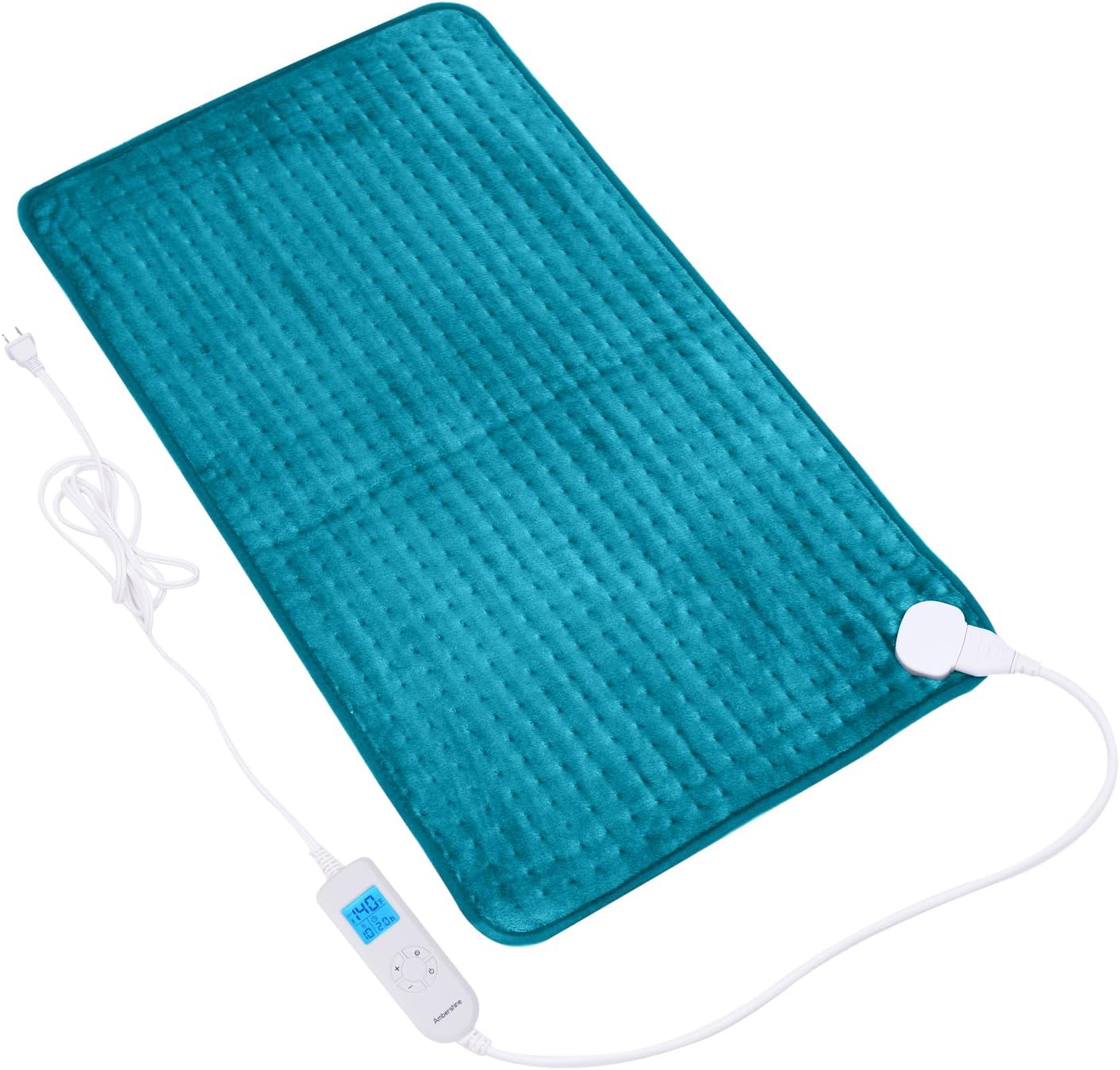 19" x 24" Weighted Neck&Shoulder Heating Pad, 2.5lbs with 12 Temperature Settings&Countdown Timer,Pain Relief for Neck/Shoulders/Menstrual Pain(Dark Gray)
