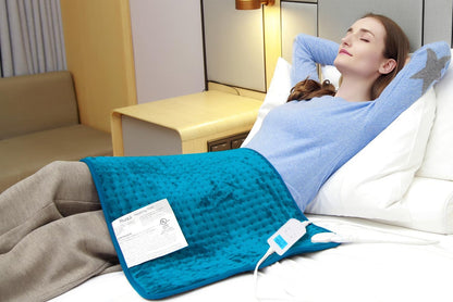 19" x 24" Weighted Neck&Shoulder Heating Pad, 2.5lbs with 12 Temperature Settings&Countdown Timer,Pain Relief for Neck/Shoulders/Menstrual Pain(Dark Gray)