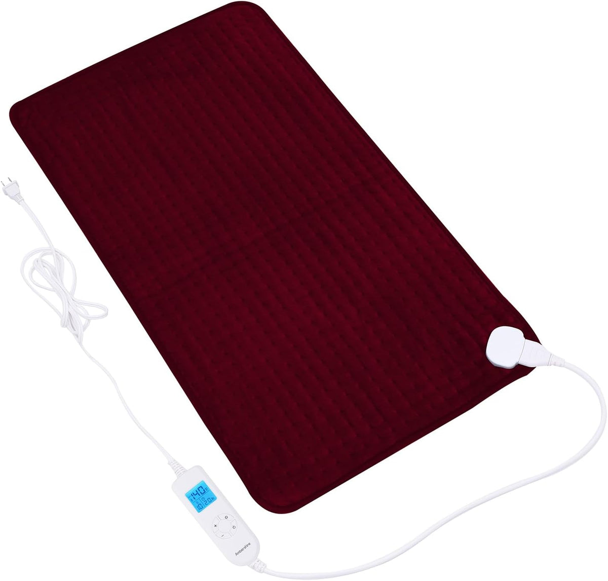 19" x 24" Weighted Neck&Shoulder Heating Pad, 2.5lbs with 12 Temperature Settings&Countdown Timer,Pain Relief for Neck/Shoulders/Menstrual Pain(Dark Gray)