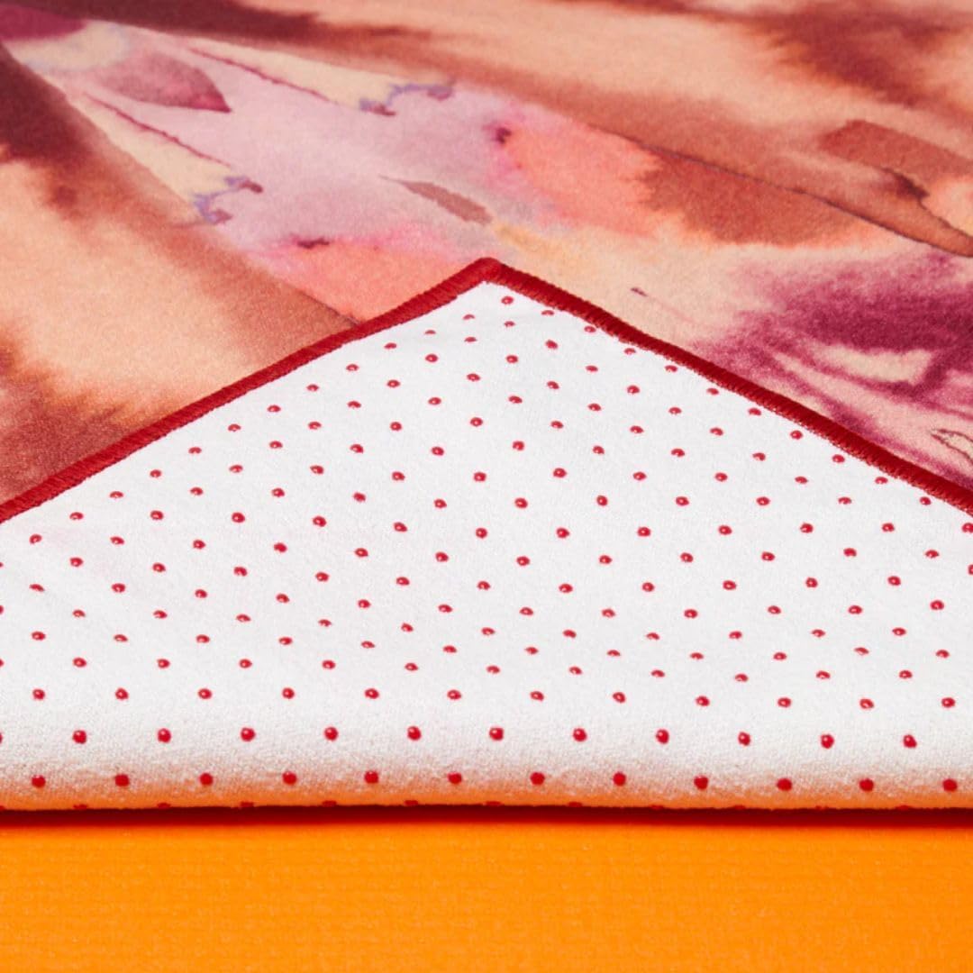 Yogitoes Hot Yoga Mat Towel - 71" | Moisture Activated Grip | Patented Silicone Nubs | Highly Absorbent, Durable & Easy Care | Made from Recycled Materials | 71 x 24 Inches | Midnight
