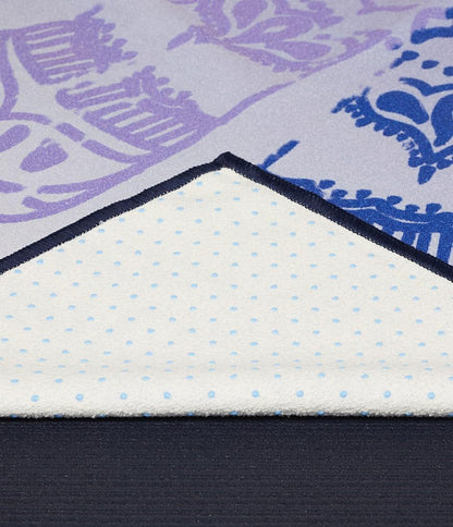 Yogitoes Hot Yoga Mat Towel - 71" | Moisture Activated Grip | Patented Silicone Nubs | Highly Absorbent, Durable & Easy Care | Made from Recycled Materials | 71 x 24 Inches | Midnight