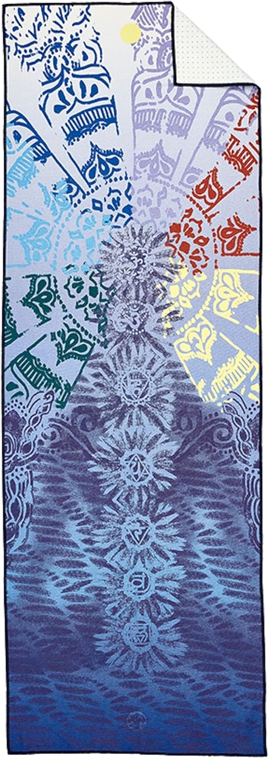 Yogitoes Hot Yoga Mat Towel - 71" | Moisture Activated Grip | Patented Silicone Nubs | Highly Absorbent, Durable & Easy Care | Made from Recycled Materials | 71 x 24 Inches | Midnight
