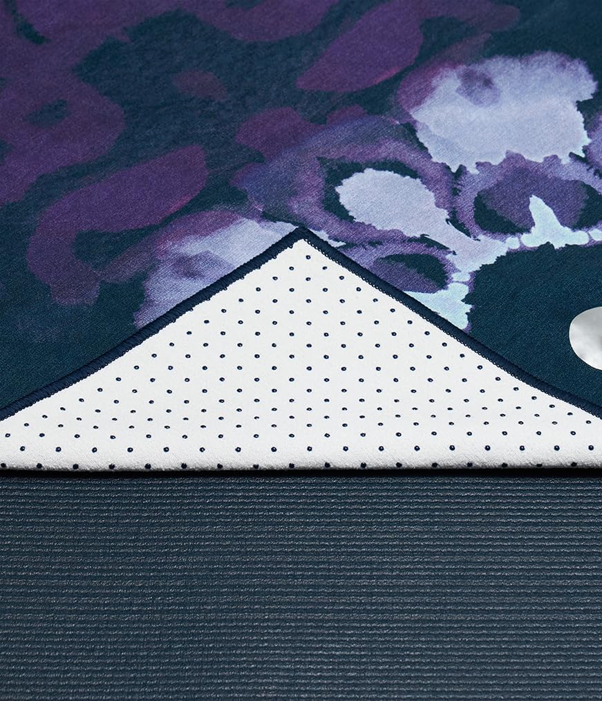 Yogitoes Hot Yoga Mat Towel - 71" | Moisture Activated Grip | Patented Silicone Nubs | Highly Absorbent, Durable & Easy Care | Made from Recycled Materials | 71 x 24 Inches | Midnight