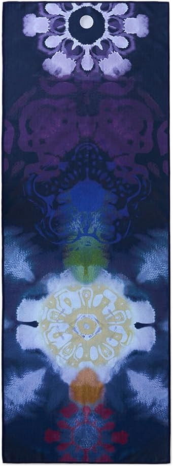 Yogitoes Hot Yoga Mat Towel - 71" | Moisture Activated Grip | Patented Silicone Nubs | Highly Absorbent, Durable & Easy Care | Made from Recycled Materials | 71 x 24 Inches | Midnight
