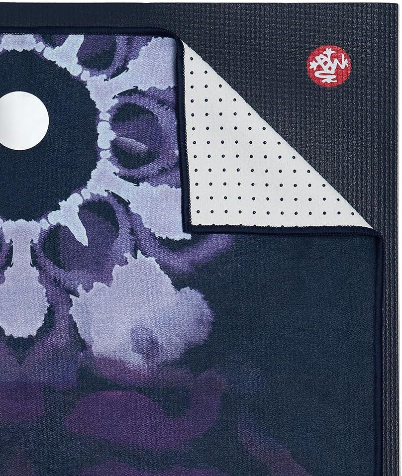 Yogitoes Hot Yoga Mat Towel - 71" | Moisture Activated Grip | Patented Silicone Nubs | Highly Absorbent, Durable & Easy Care | Made from Recycled Materials | 71 x 24 Inches | Midnight
