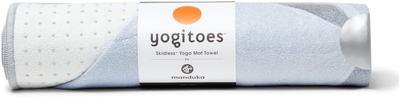 Yogitoes Hot Yoga Mat Towel - 71" | Moisture Activated Grip | Patented Silicone Nubs | Highly Absorbent, Durable & Easy Care | Made from Recycled Materials | 71 x 24 Inches | Midnight