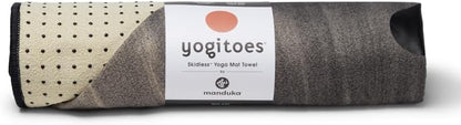 Yogitoes Hot Yoga Mat Towel - 71" | Moisture Activated Grip | Patented Silicone Nubs | Highly Absorbent, Durable & Easy Care | Made from Recycled Materials | 71 x 24 Inches | Midnight