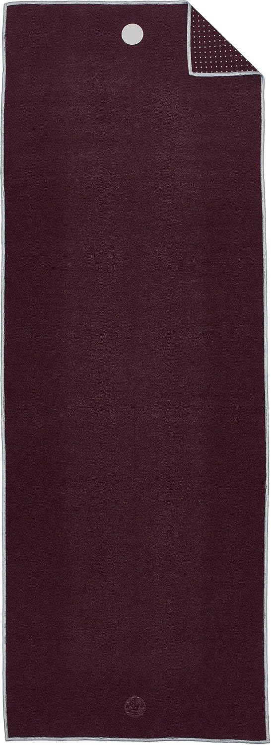 Yogitoes Hot Yoga Mat Towel - 71" | Moisture Activated Grip | Patented Silicone Nubs | Highly Absorbent, Durable & Easy Care | Made from Recycled Materials | 71 x 24 Inches | Midnight