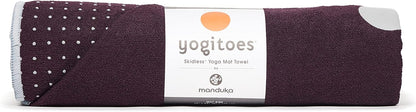 Yogitoes Hot Yoga Mat Towel - 71" | Moisture Activated Grip | Patented Silicone Nubs | Highly Absorbent, Durable & Easy Care | Made from Recycled Materials | 71 x 24 Inches | Midnight
