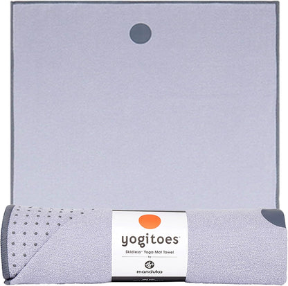 Yogitoes Hot Yoga Mat Towel - 71" | Moisture Activated Grip | Patented Silicone Nubs | Highly Absorbent, Durable & Easy Care | Made from Recycled Materials | 71 x 24 Inches | Midnight