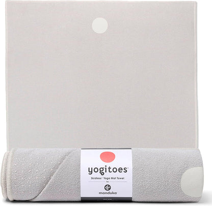 Yogitoes Hot Yoga Mat Towel - 71" | Moisture Activated Grip | Patented Silicone Nubs | Highly Absorbent, Durable & Easy Care | Made from Recycled Materials | 71 x 24 Inches | Midnight