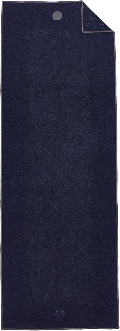 Yogitoes Hot Yoga Mat Towel - 71" | Moisture Activated Grip | Patented Silicone Nubs | Highly Absorbent, Durable & Easy Care | Made from Recycled Materials | 71 x 24 Inches | Midnight
