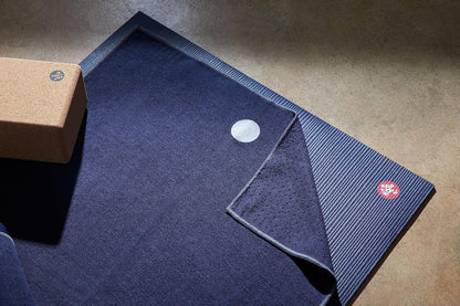 Yogitoes Hot Yoga Mat Towel - 71" | Moisture Activated Grip | Patented Silicone Nubs | Highly Absorbent, Durable & Easy Care | Made from Recycled Materials | 71 x 24 Inches | Midnight