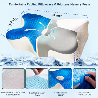Cooling Gel Pillow,Cooling Cervical Neck Pillow,Gel Memory Foam Pillow