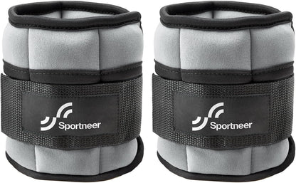 Adjustable Ankle Weights Set - 1 Pair (2-10 lbs) Removable Sandbags for Women & Men, Comfortable Neoprene Leg Weights for Walking, Running, Pilates, Yoga, Home Workout & Physical Therapy