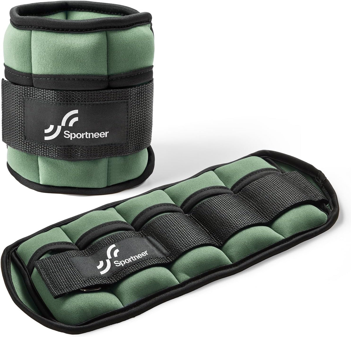 Adjustable Ankle Weights Set - 1 Pair (2-10 lbs) Removable Sandbags for Women & Men, Comfortable Neoprene Leg Weights for Walking, Running, Pilates, Yoga, Home Workout & Physical Therapy