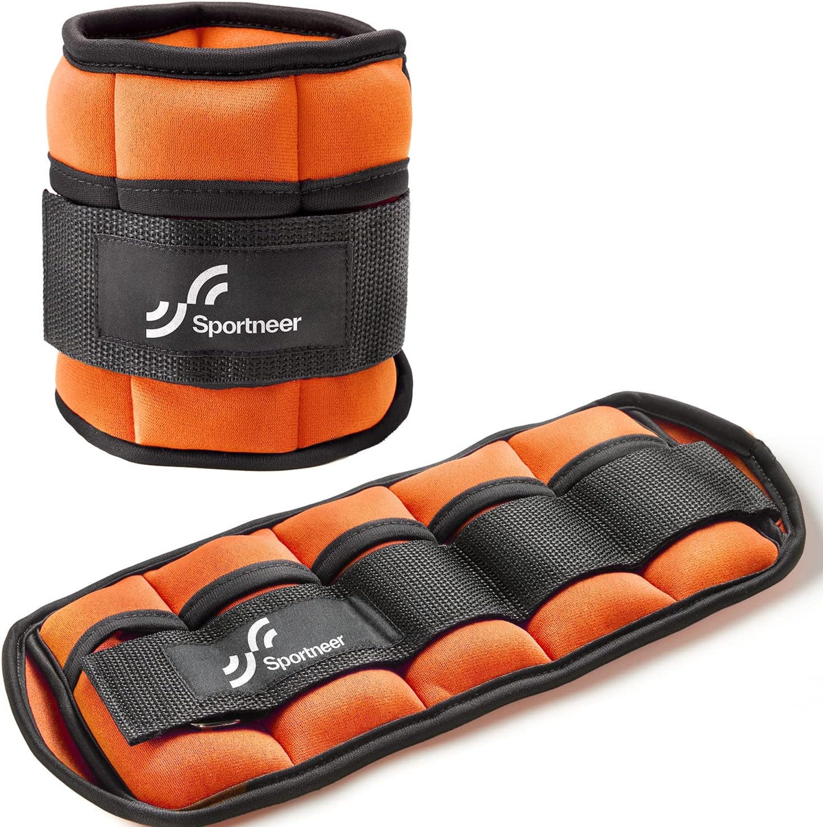 Adjustable Ankle Weights Set - 1 Pair (2-10 lbs) Removable Sandbags for Women & Men, Comfortable Neoprene Leg Weights for Walking, Running, Pilates, Yoga, Home Workout & Physical Therapy