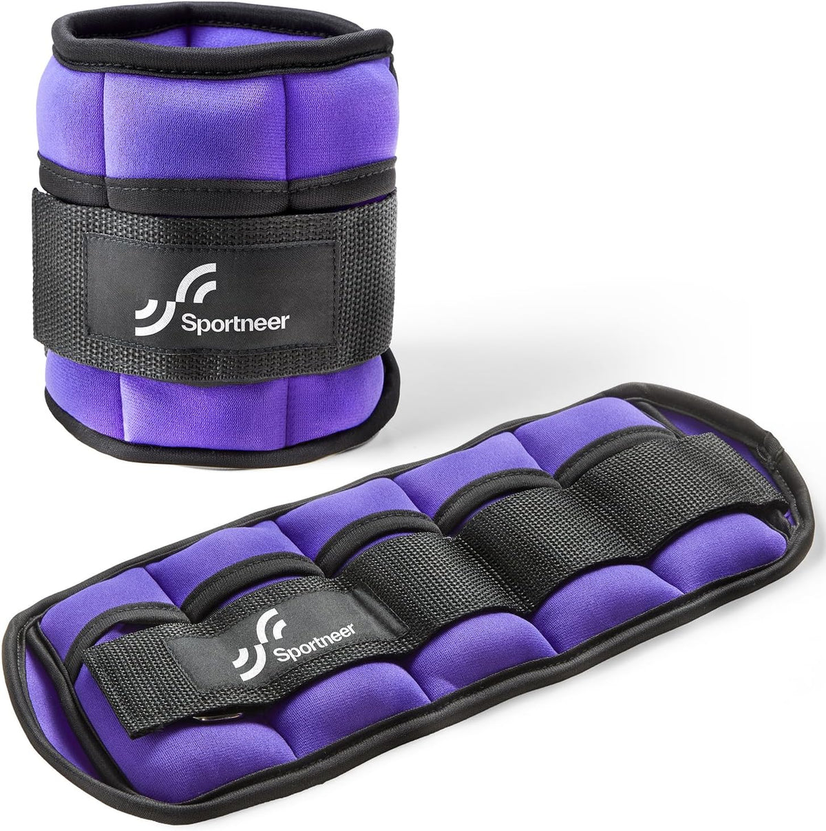 Adjustable Ankle Weights Set - 1 Pair (2-10 lbs) Removable Sandbags for Women & Men, Comfortable Neoprene Leg Weights for Walking, Running, Pilates, Yoga, Home Workout & Physical Therapy