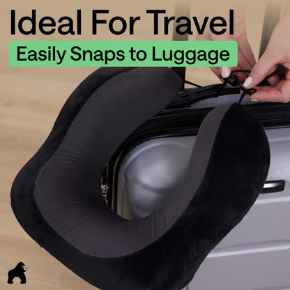 Travel Neck Pillow for Airplanes, Travel Essentials, Black