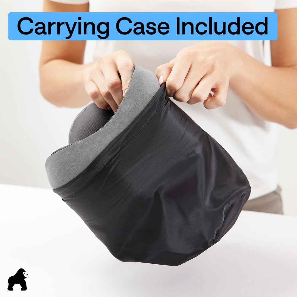 Travel Neck Pillow for Airplanes, Travel Essentials, Black