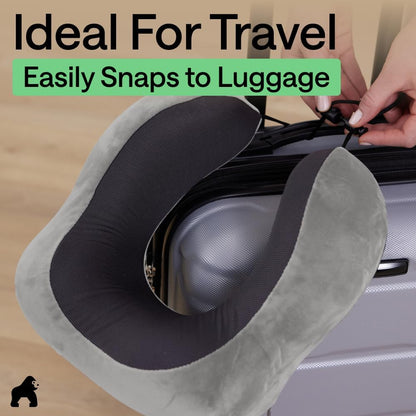 Travel Neck Pillow for Airplanes, Travel Essentials, Black